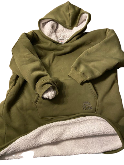 Blanket Hoodie Olive Green - Oversized Hoodie