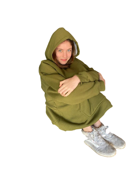 Blanket Hoodie Olive Green - Oversized Hoodie