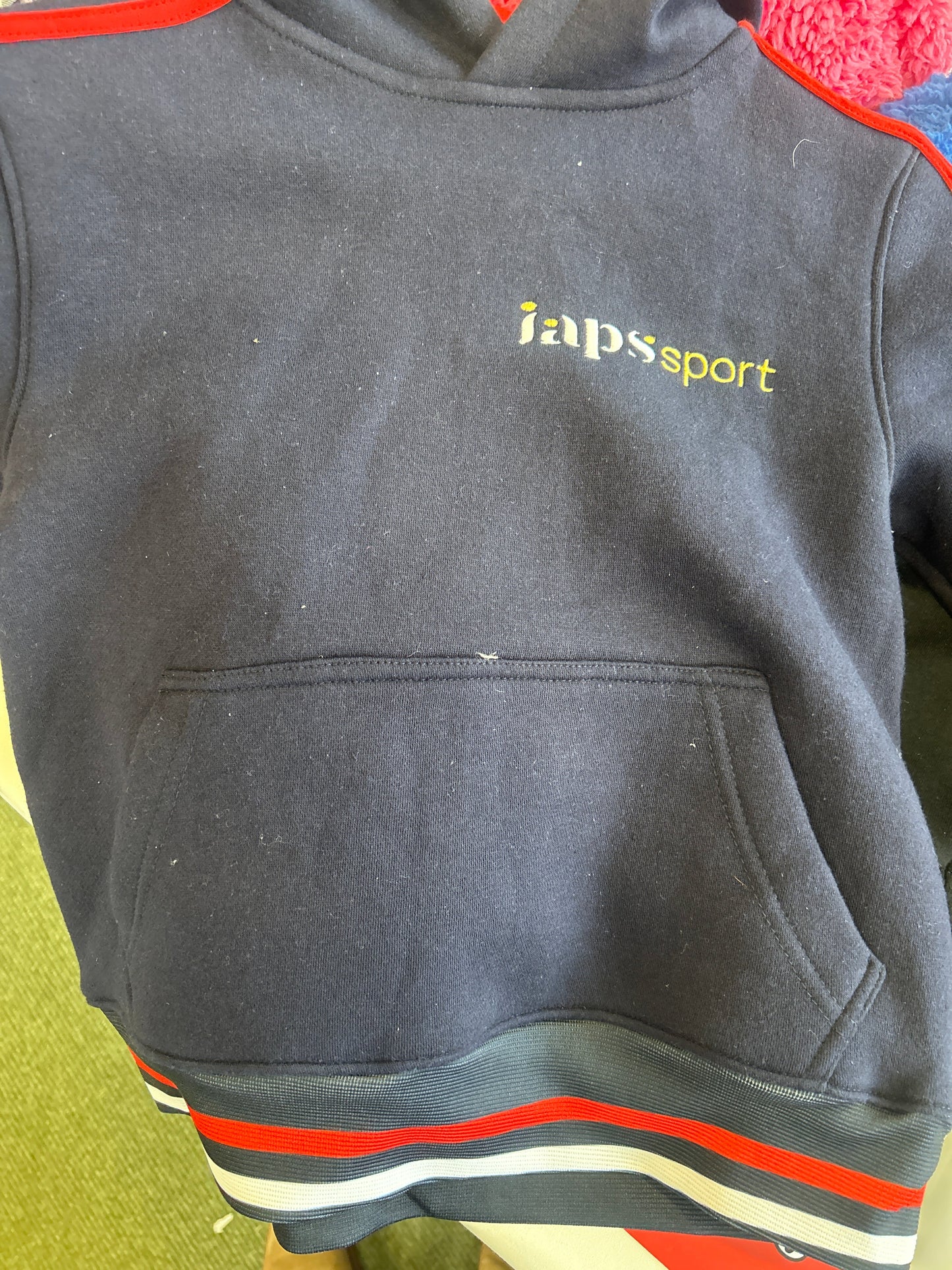 IAPS Sport Navy/Red Stripe Hoodier