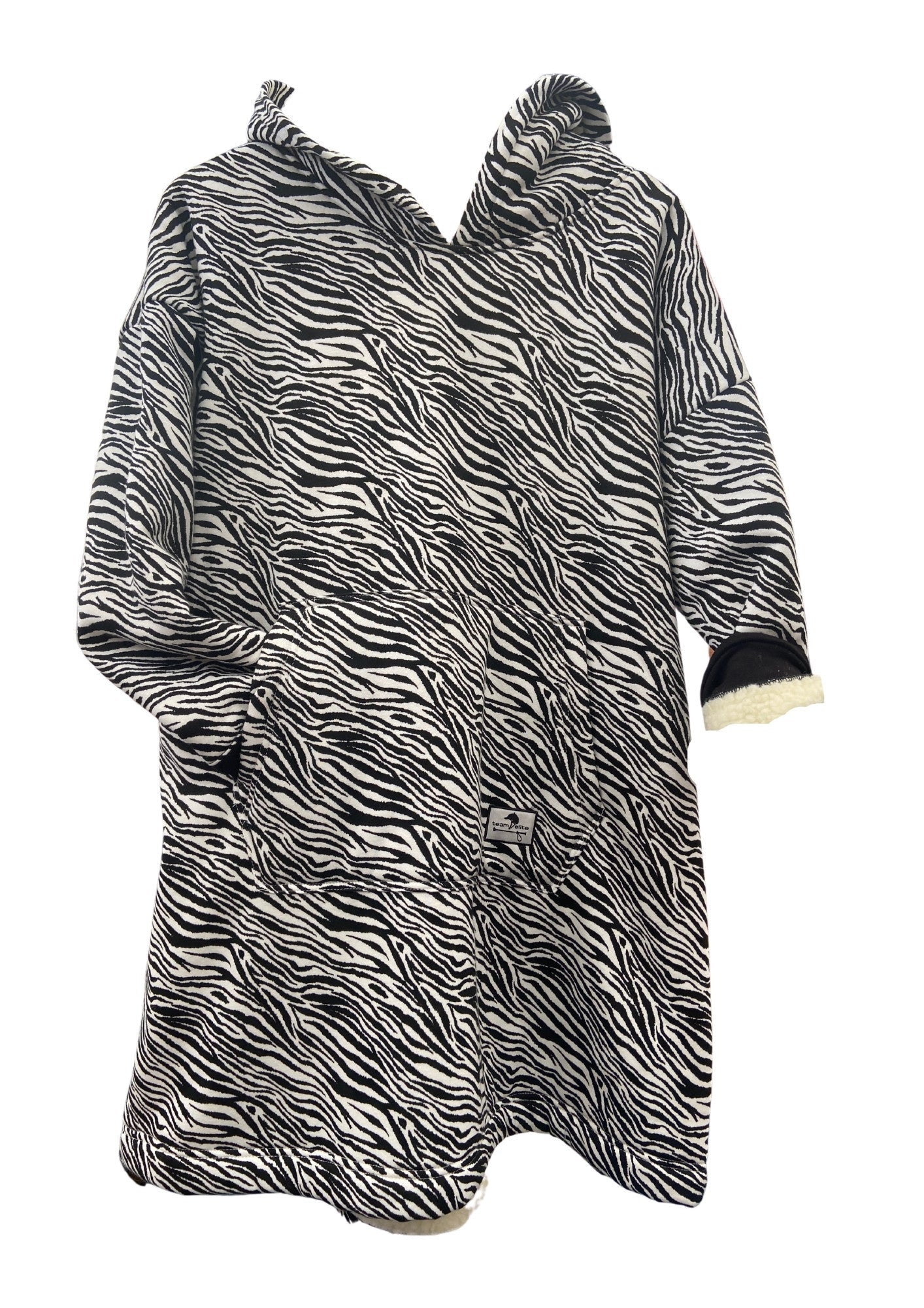 Equestrian Leisure Lounge Wear- Oversized Blanket Hoodie- Zebra