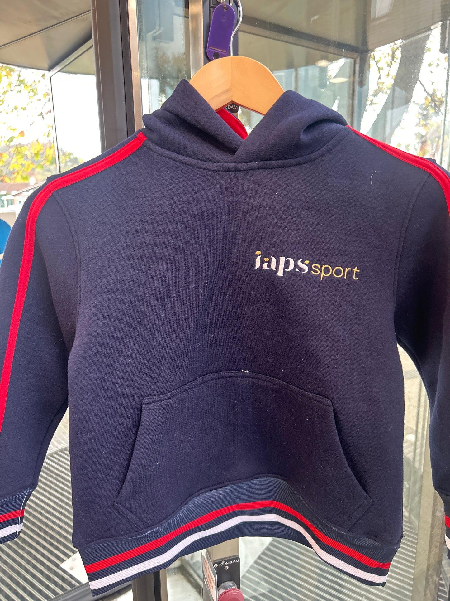 IAPS Sport Navy/Red Stripe Hoodier