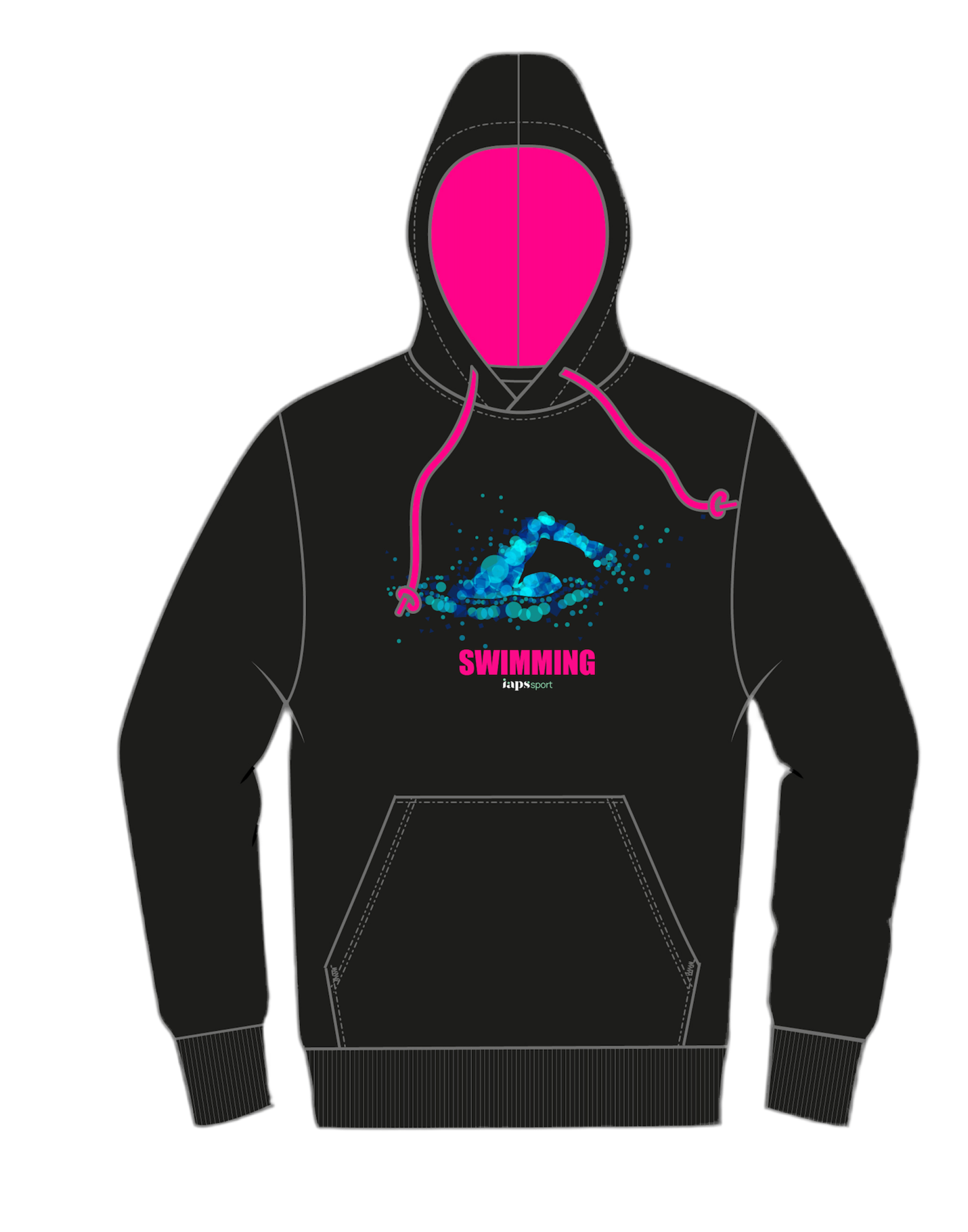 Names Hoodie IAPS 2025 Swimming Sport Event With (Competitors Name)