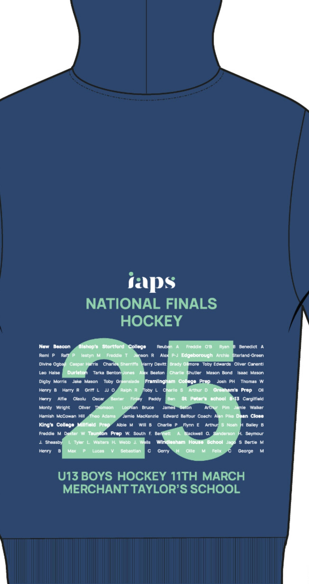 2025 IAPS Boys U13's Hockey Final Sports Competitor Names Hoodie