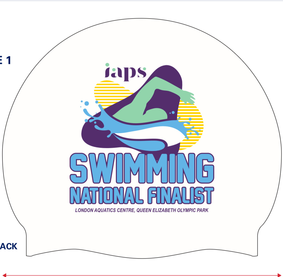 IAPS Swimming 2025 Reversible Swim Cap National Finalist