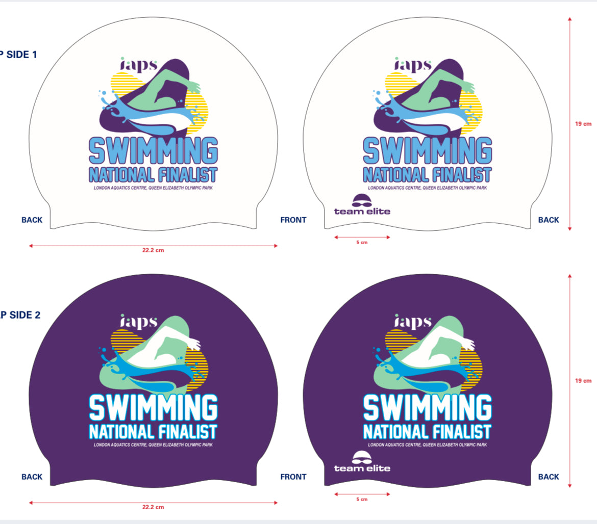 IAPS Swimming 2025 Reversible Swim Cap National Finalist