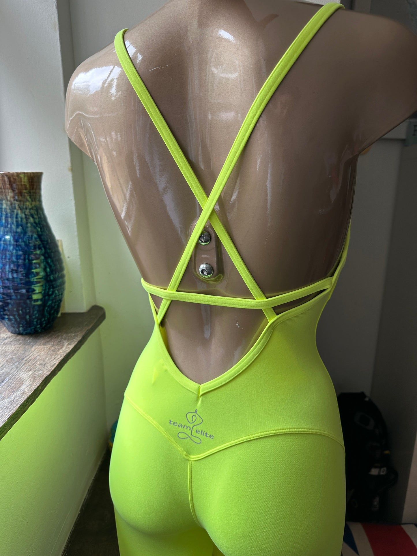 All-in-One APANA RANGE Apana Blue/ Om Orangy Amber/ Prana 80s Fluro Gym/Yoga Sports Long Leg Onesie/unitard