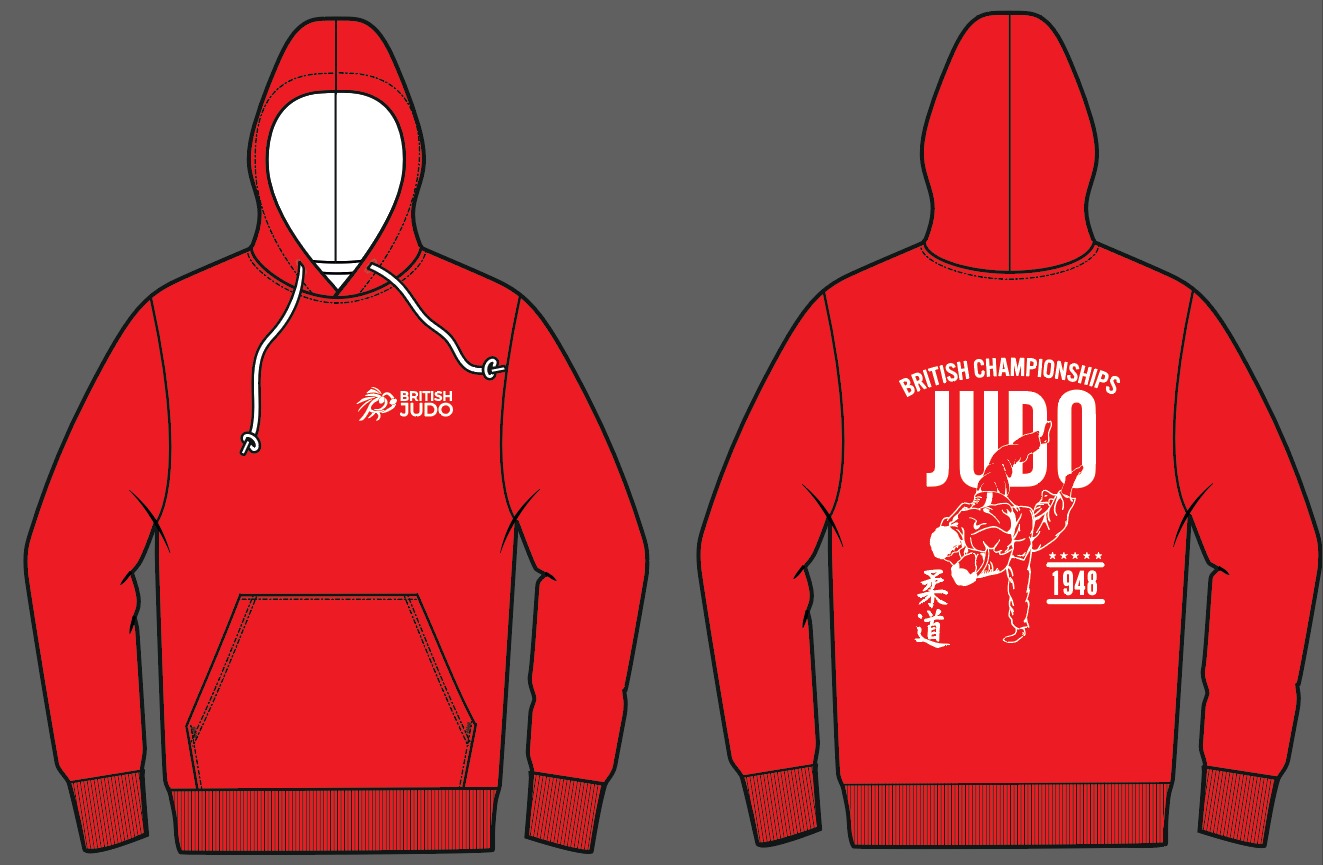 British Judo Championships 1948 NAVY Throw Hoodie Choice of Navy, White and Red