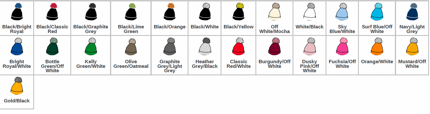 IAPS Pom Pom Beanie Hat