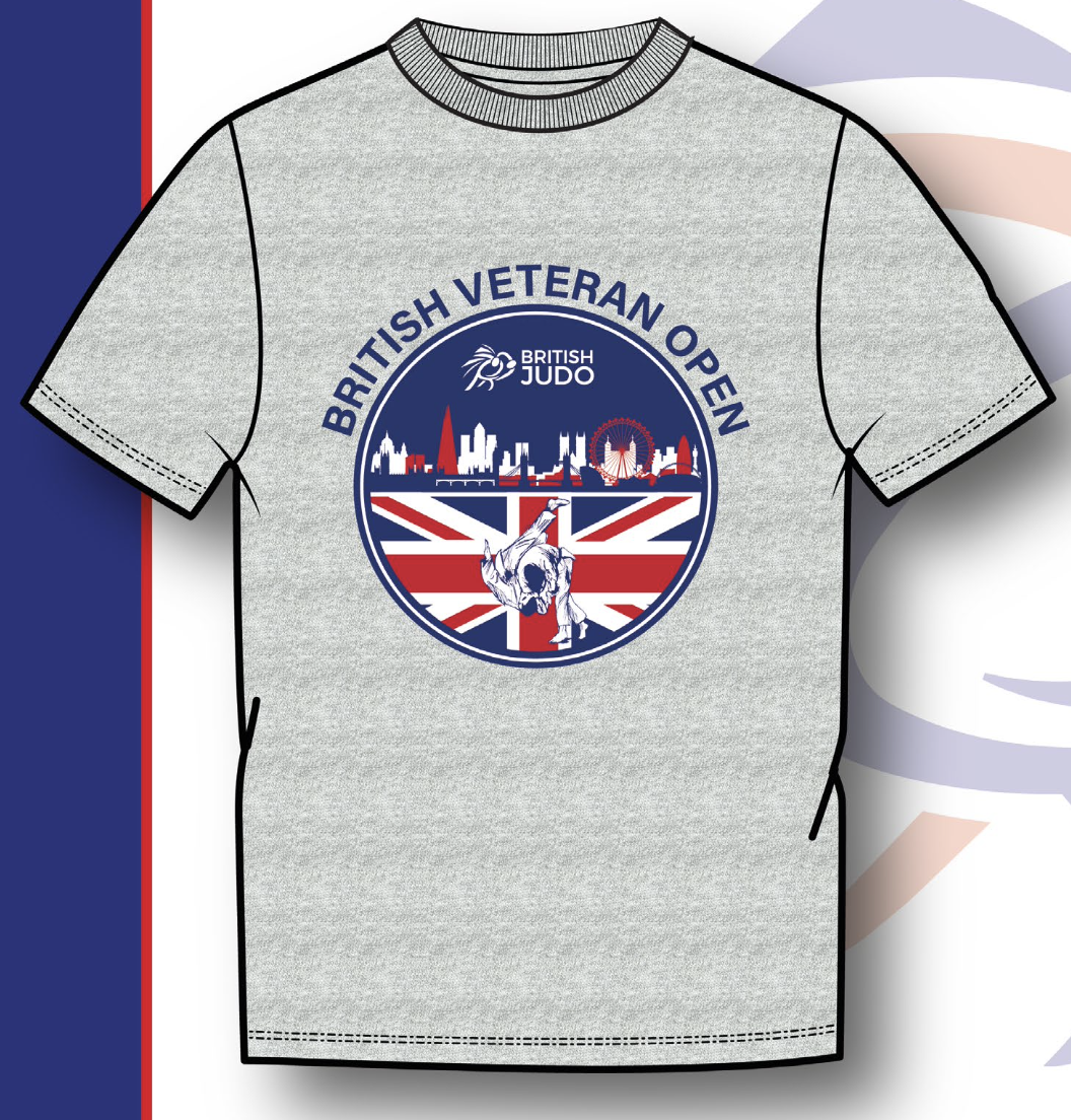 British Veteran Open Event T-shirts Grey London UJ Circle