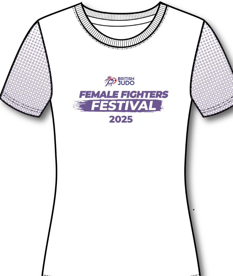 British Judo Association Female Fighters Festival Event T-shirt Short Sleeved