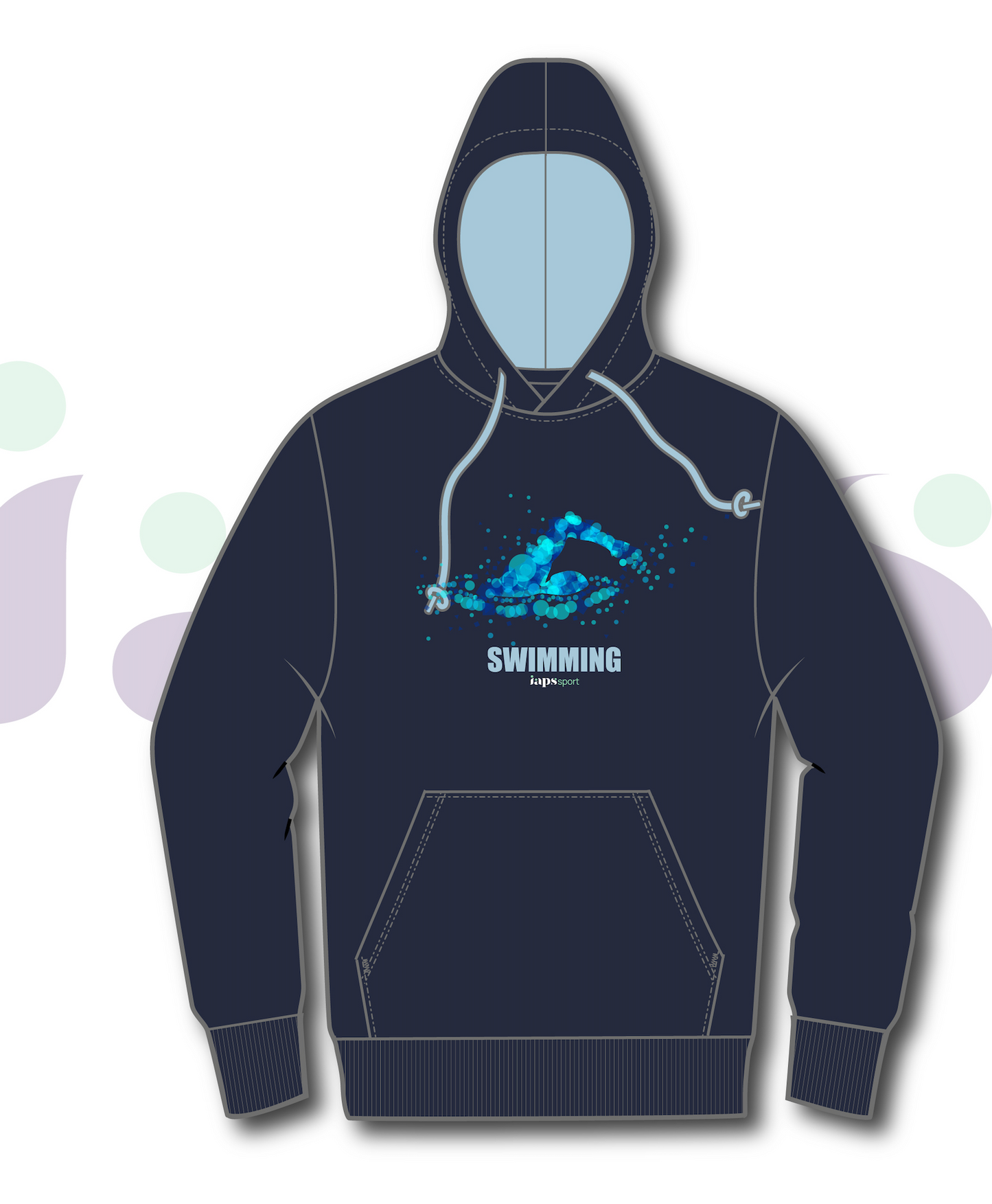Names Hoodie IAPS 2025 Swimming Sport Event With (Competitors Name)