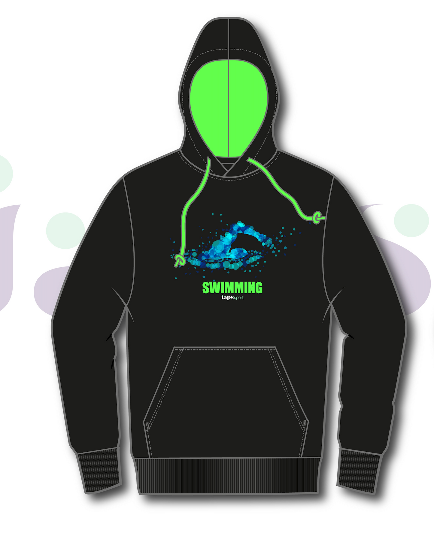 Names Hoodie IAPS 2025 Swimming Sport Event With (Competitors Name)