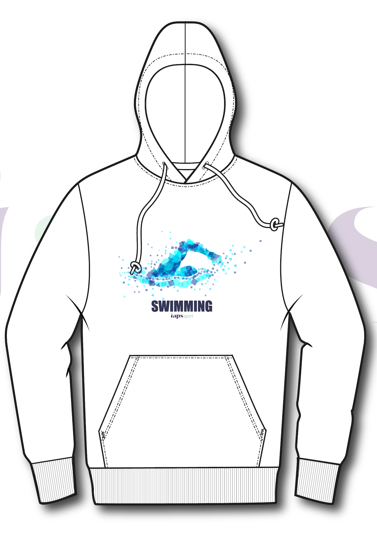 Names Hoodie IAPS 2025 Swimming Sport Event With (Competitors Name)