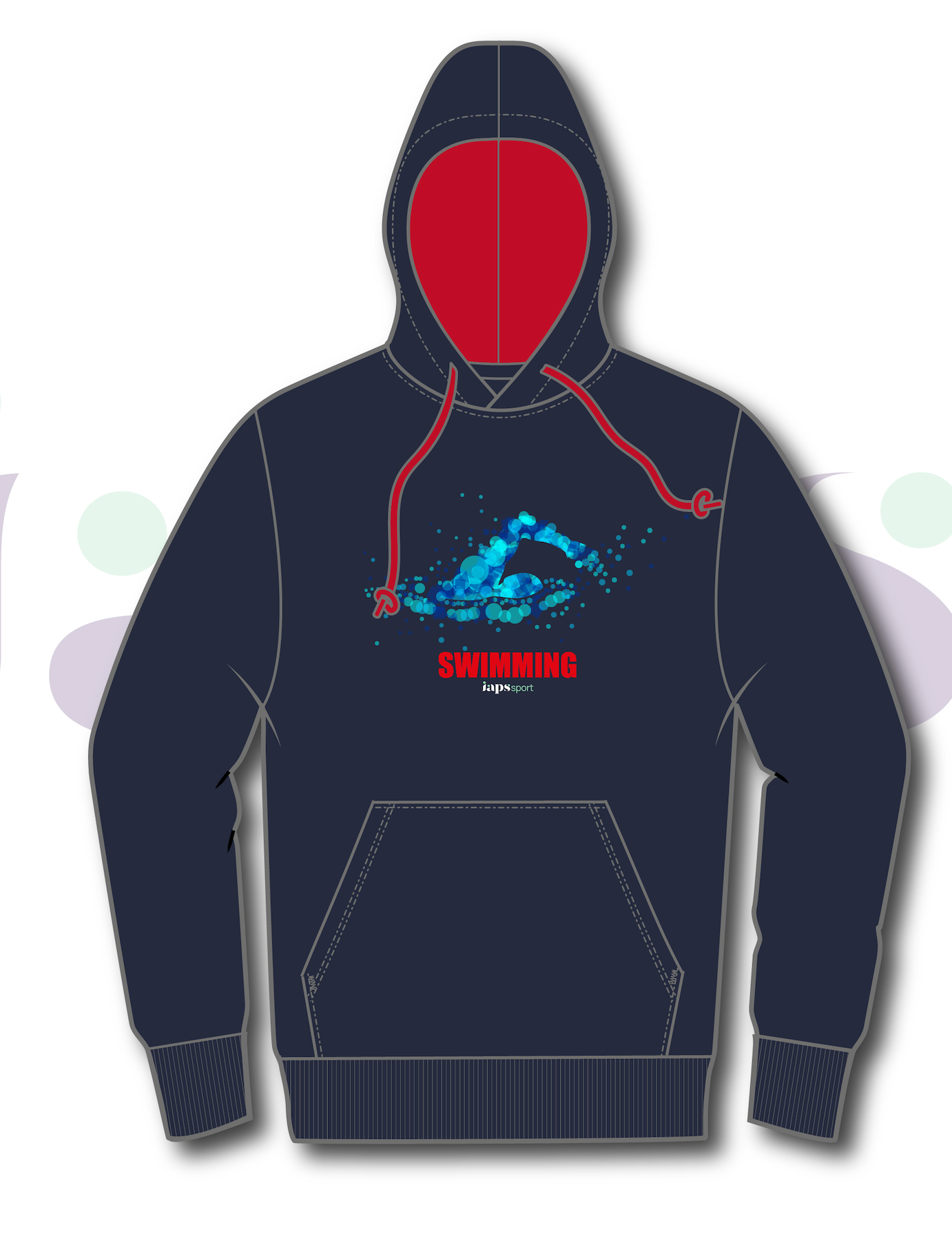 Names Hoodie IAPS 2025 Swimming Sport Event With (Competitors Name)