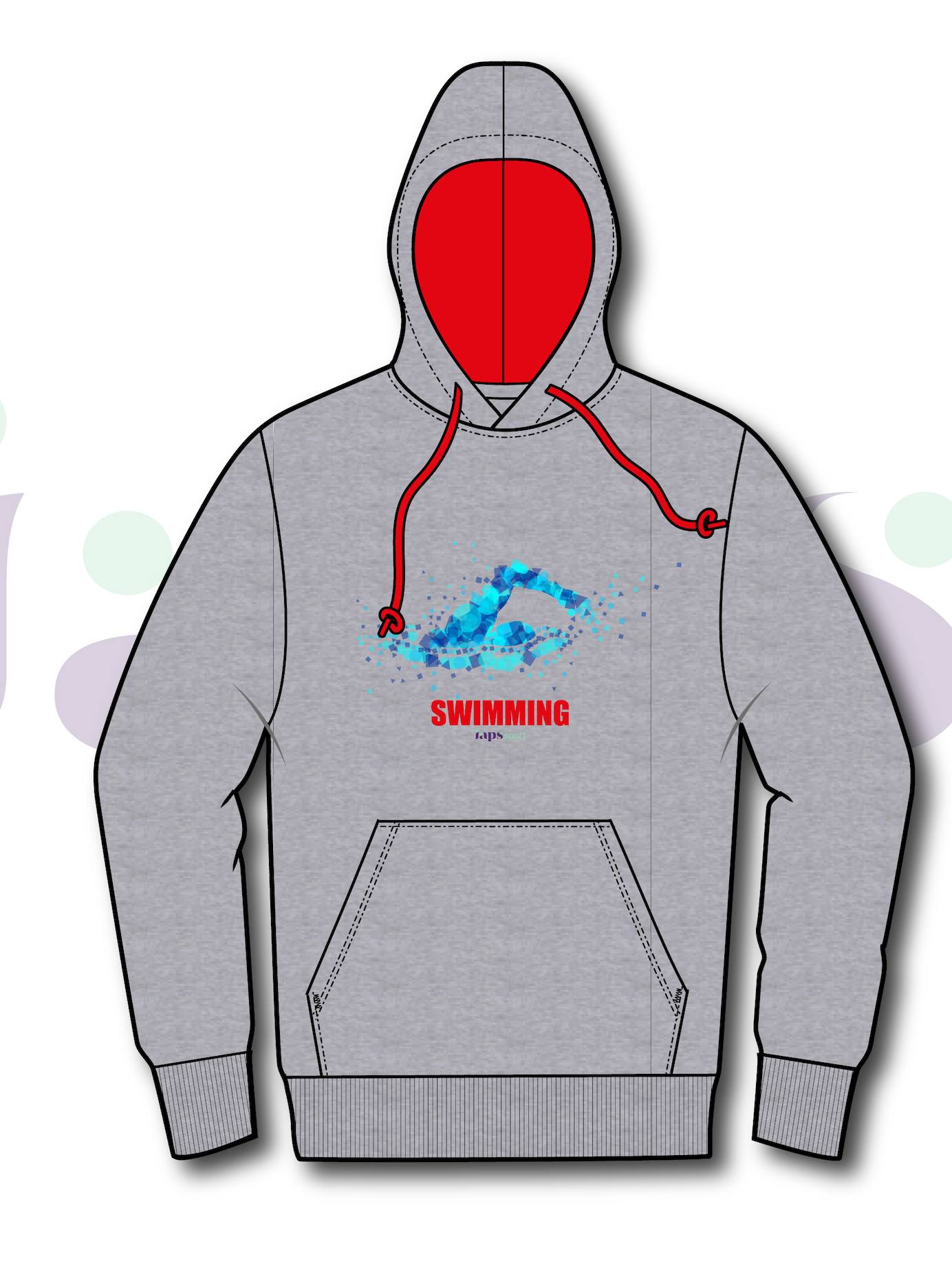 Names Hoodie IAPS 2025 Swimming Sport Event With (Competitors Name)