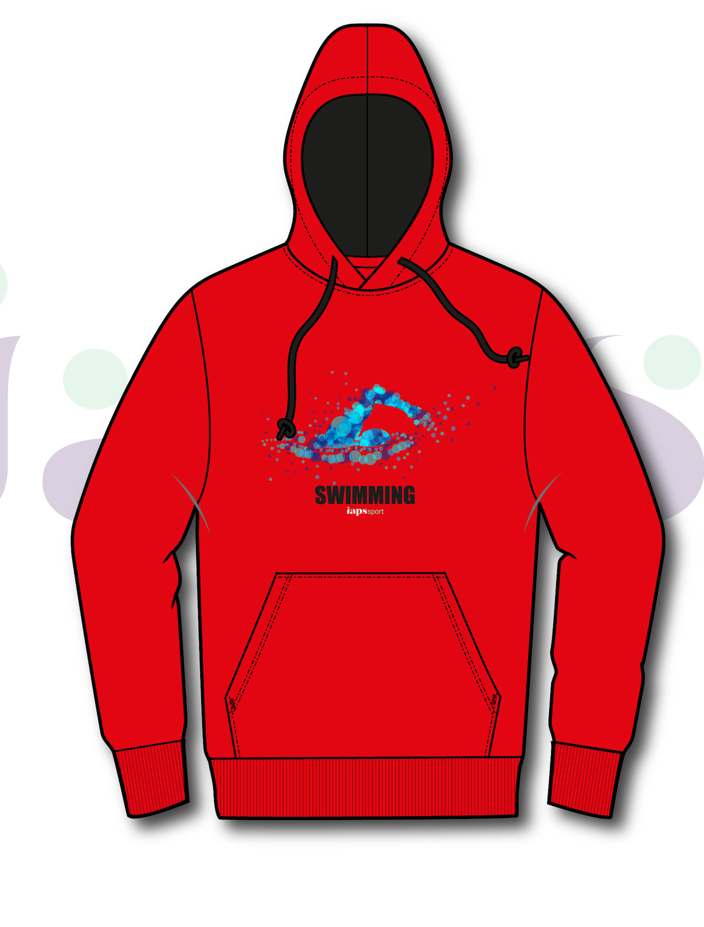Names Hoodie IAPS 2025 Swimming Sport Event With (Competitors Name)
