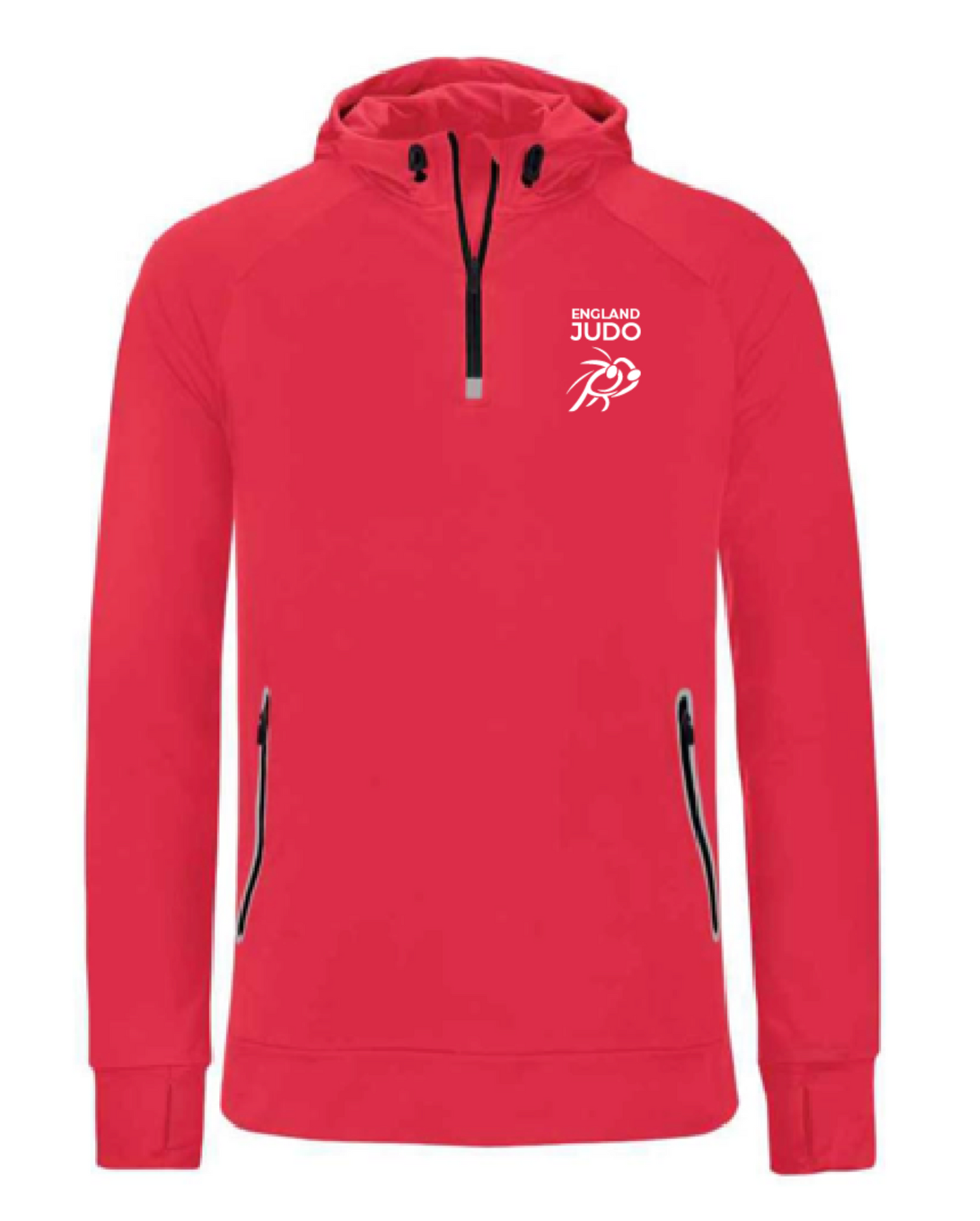 England Judo 1/4 Zip Hooded Performance Sweat Top