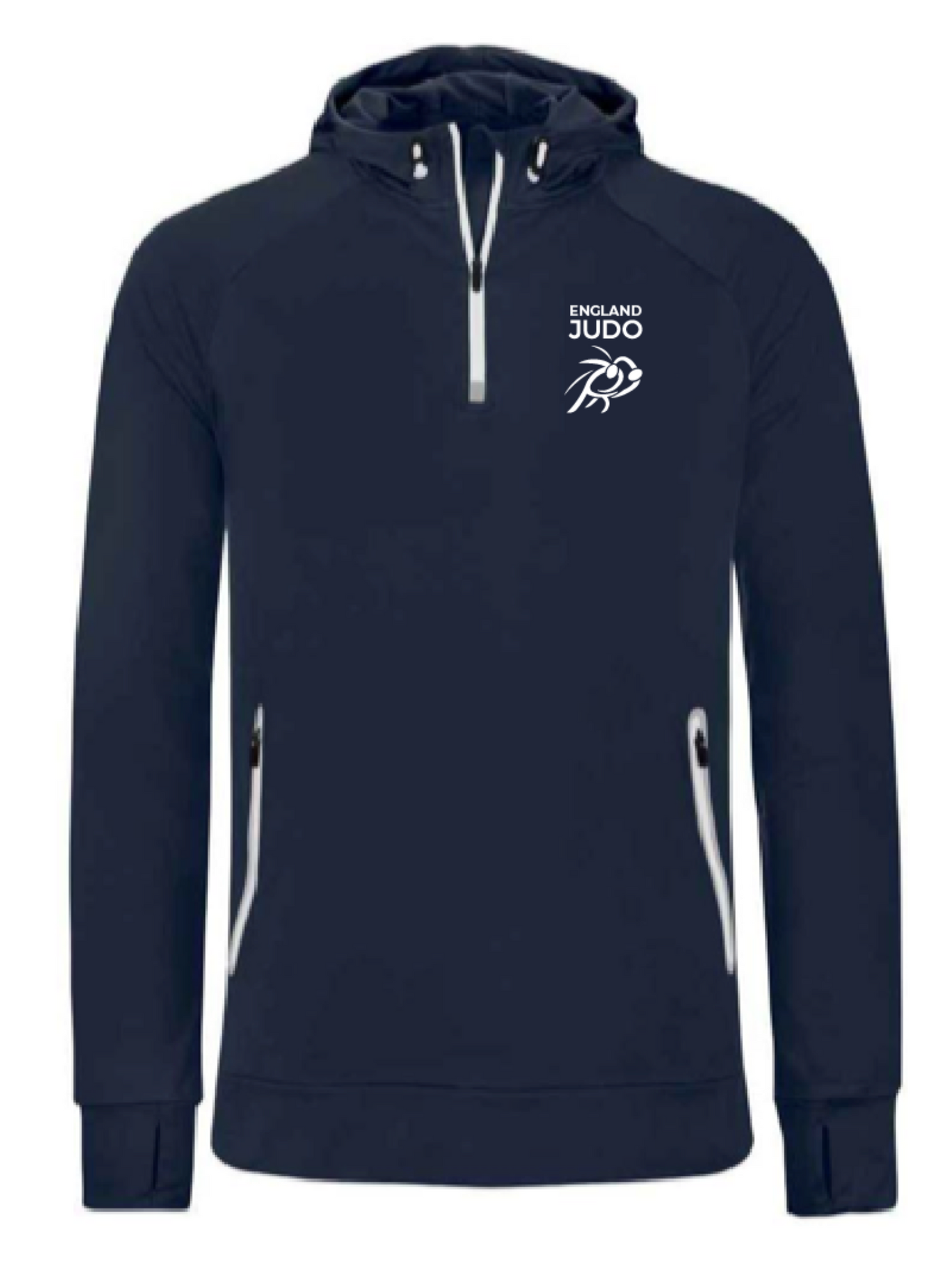 England Judo 1/4 Zip Hooded Performance Sweat Top