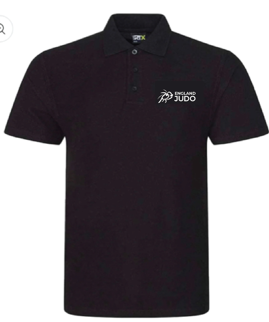 England Judo Cotton/Poly Polo Black