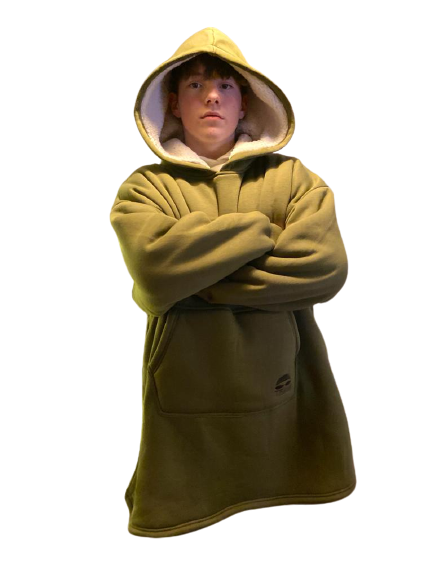 Blanket Hoodie Olive Green - Oversized Hoodie