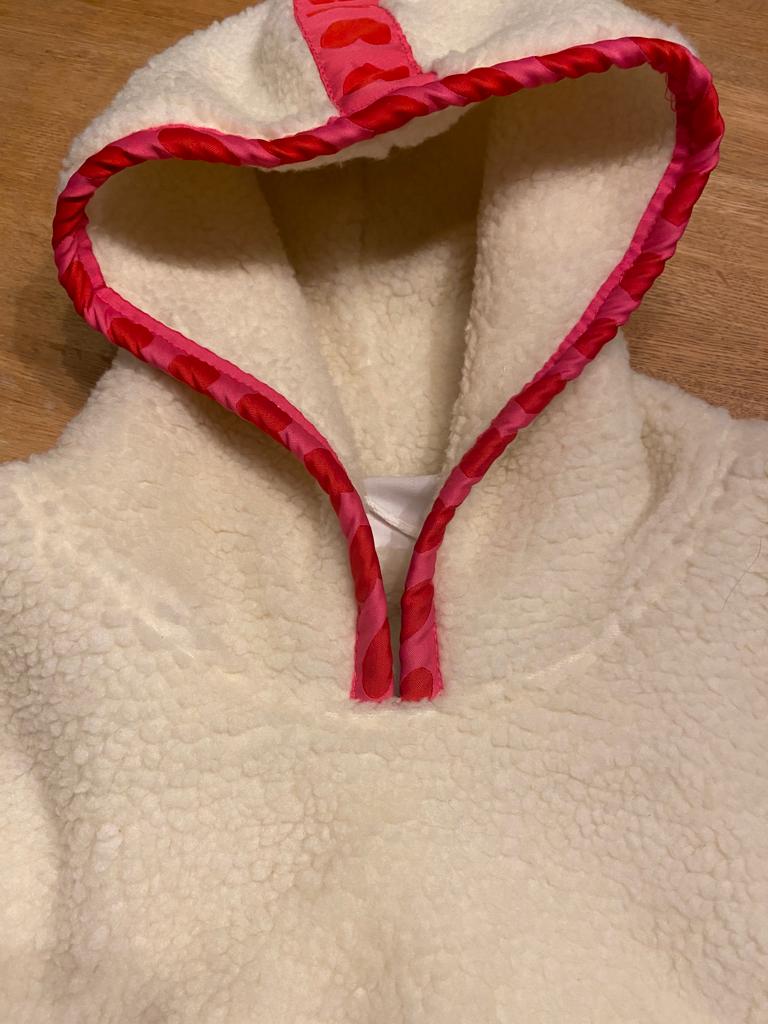 Leisure Lounge Wear- Oversized Double Fur Sherpa Fleece Heart Pink