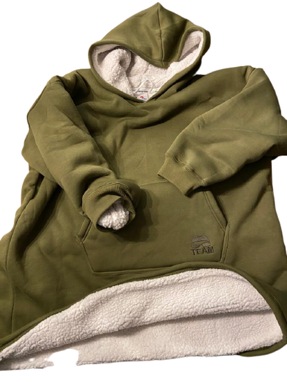 Blanket Hoodie Olive Green - Oversized Hoodie