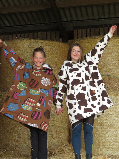 Equestrian Leisure Lounge Wear- Oversized Horse Blankets Hoodie