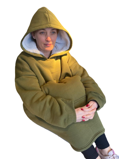 Blanket Hoodie Olive Green - Oversized Hoodie