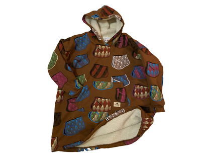 Equestrian Leisure Lounge Wear- Oversized Horse Blankets Hoodie