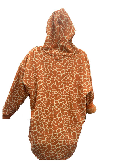 Equestrian Leisure Lounge Wear- Oversized Blanket Hoodie- Giraffe