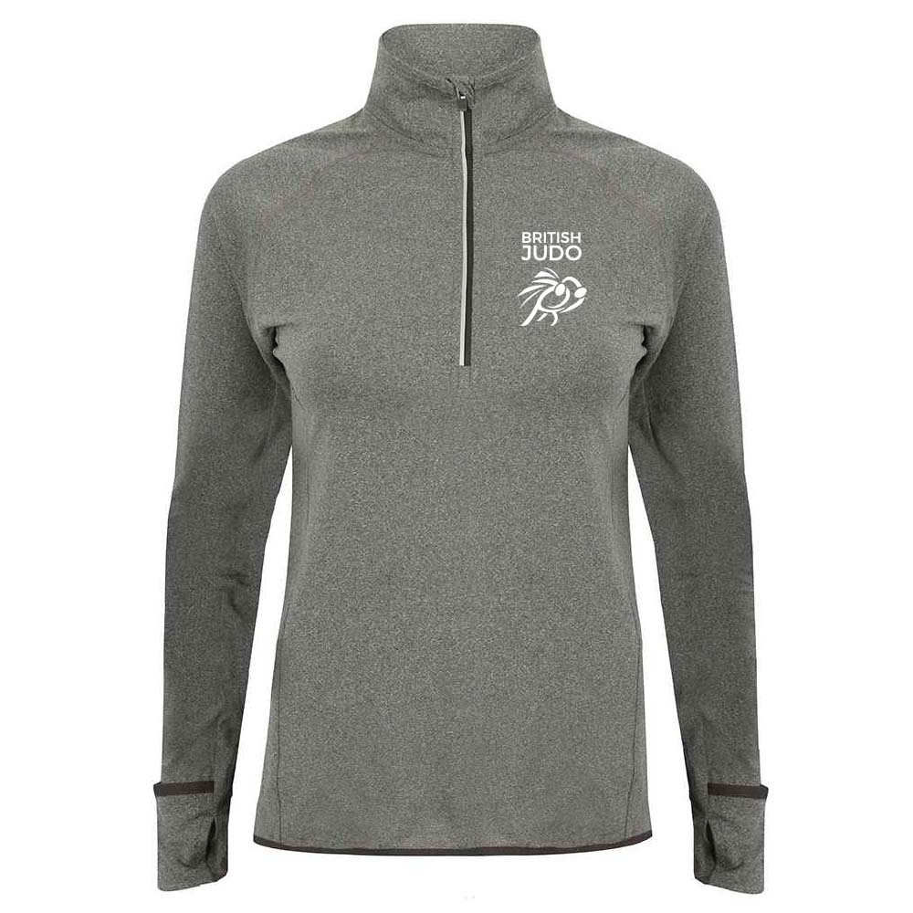 BJA Ladies Long Sleeve Zip Neck Performance Top