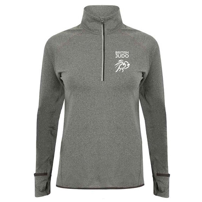 BJA Mens Long Sleeve Zip Neck Performance Top