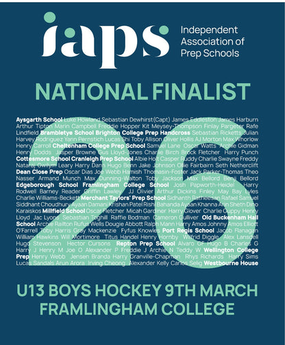 Under 13's  Boys  2026  IAPS Sports Hockey Final with Names 9th March