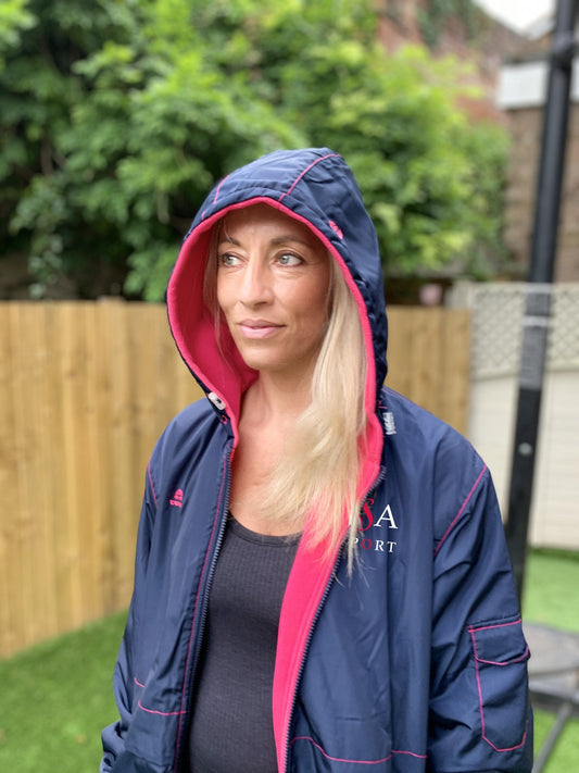 Navy/Pink Sport Robe