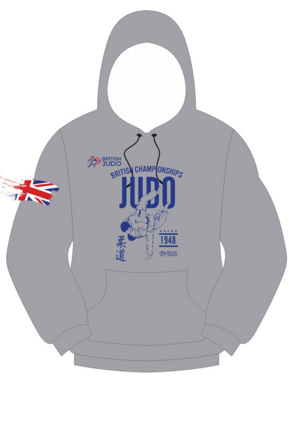 2025 British Judo Championships Grey Event Names Hoodie Choice of Navy, White, Grey and Red