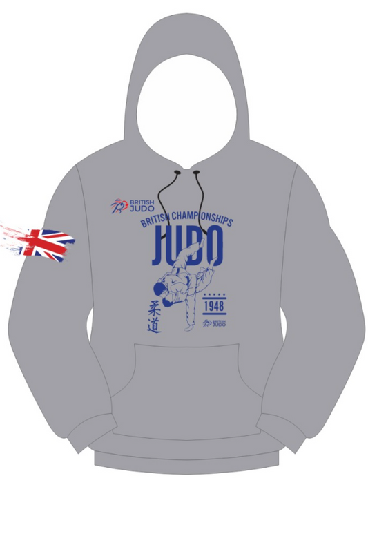 2025 British Judo Championships Grey Event Names Hoodie Choice of Navy, White, Grey and Red