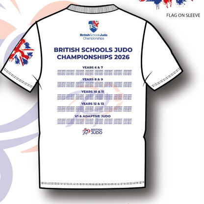 BSJC 2026 Names British Schools Championships Event T-shirt Competitor Names White