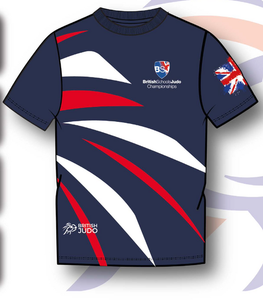2026 Names British Schools Championships Event T-shirt Competitor Names Navy