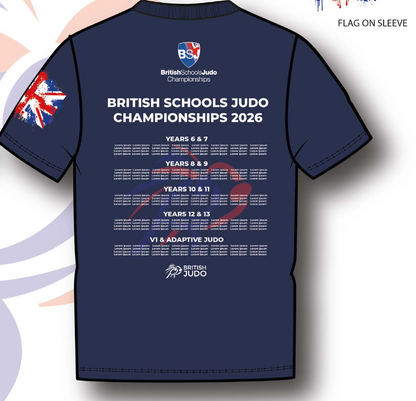 BSJC 2026 Names British Schools Championships Event T-shirt Competitor Names Navy
