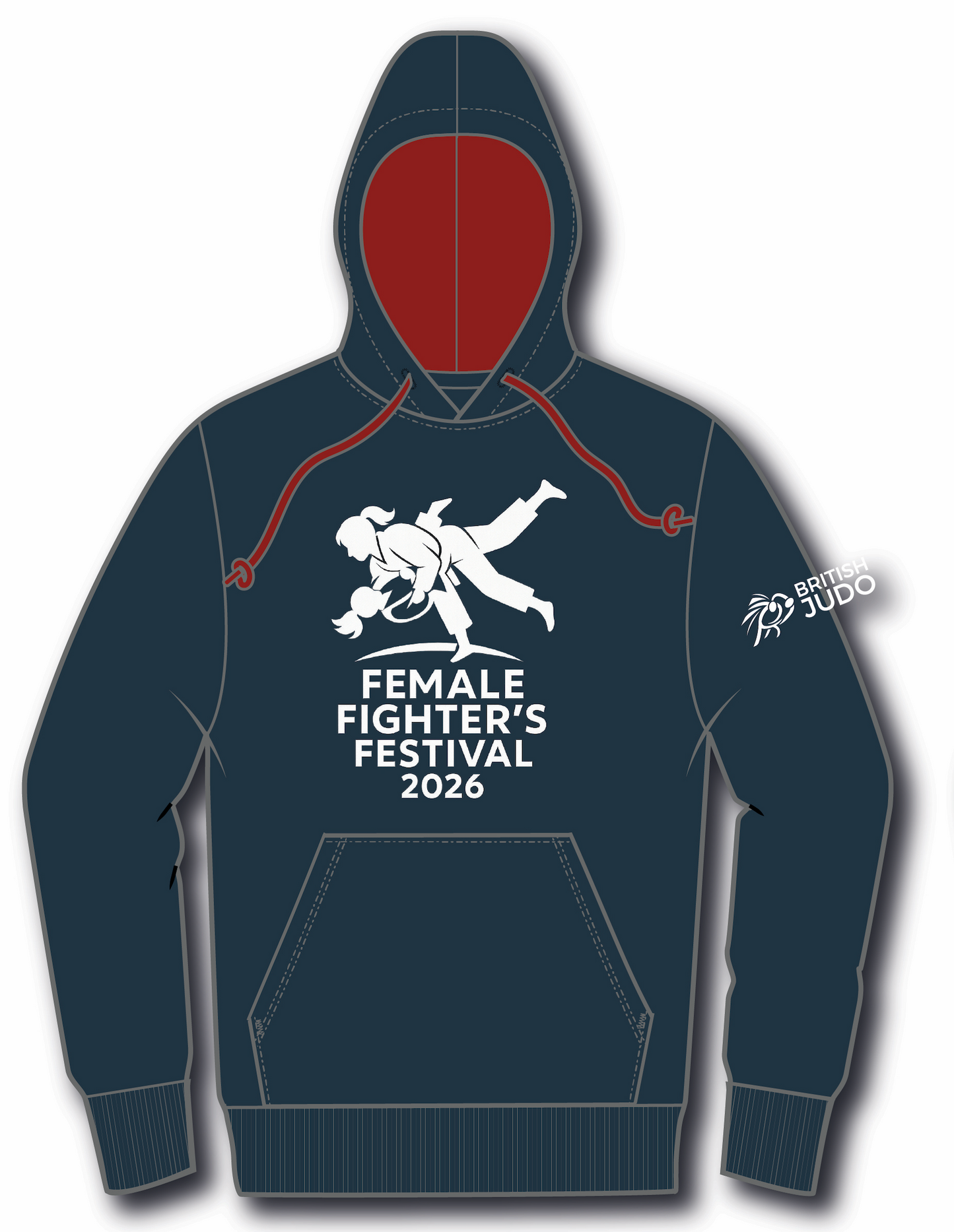 FFF 2026 Female Fighters Event  Logo Hoodie - Contrast Hood