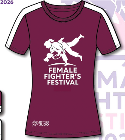 FFF British Judo Association Female Fighters Festival Event Crew Neck T-shirt