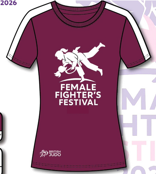 FFF British Judo Association Female Fighters Festival Event Crew Neck T-shirt