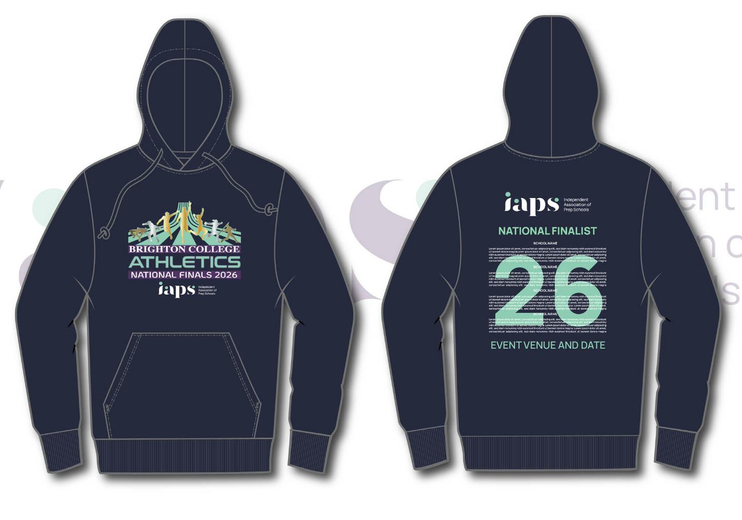 Names Hoodie IAPS 2026  Athletics  Finals Competitor Names