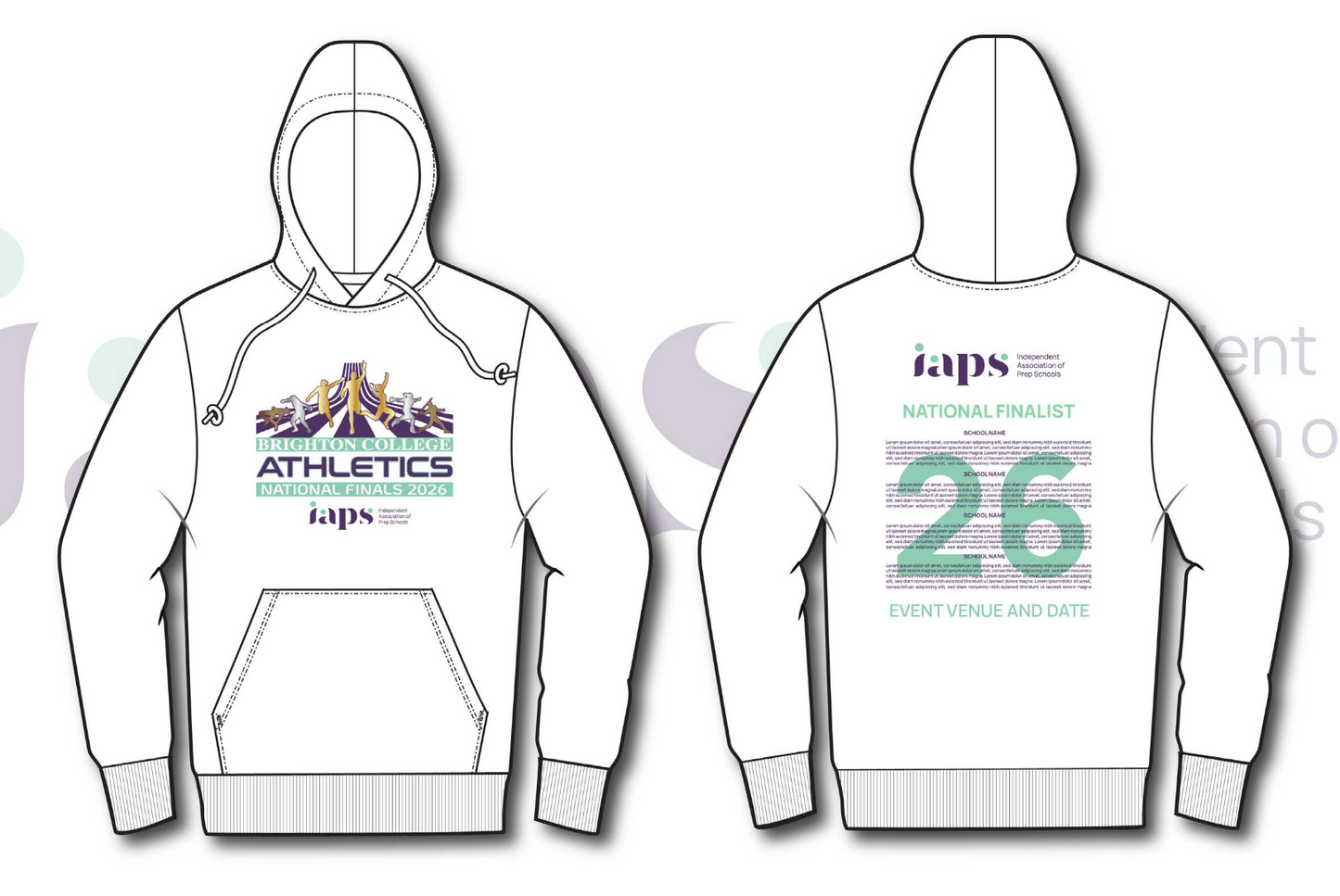 Names Hoodie IAPS 2026  Athletics  Finals Competitor Names