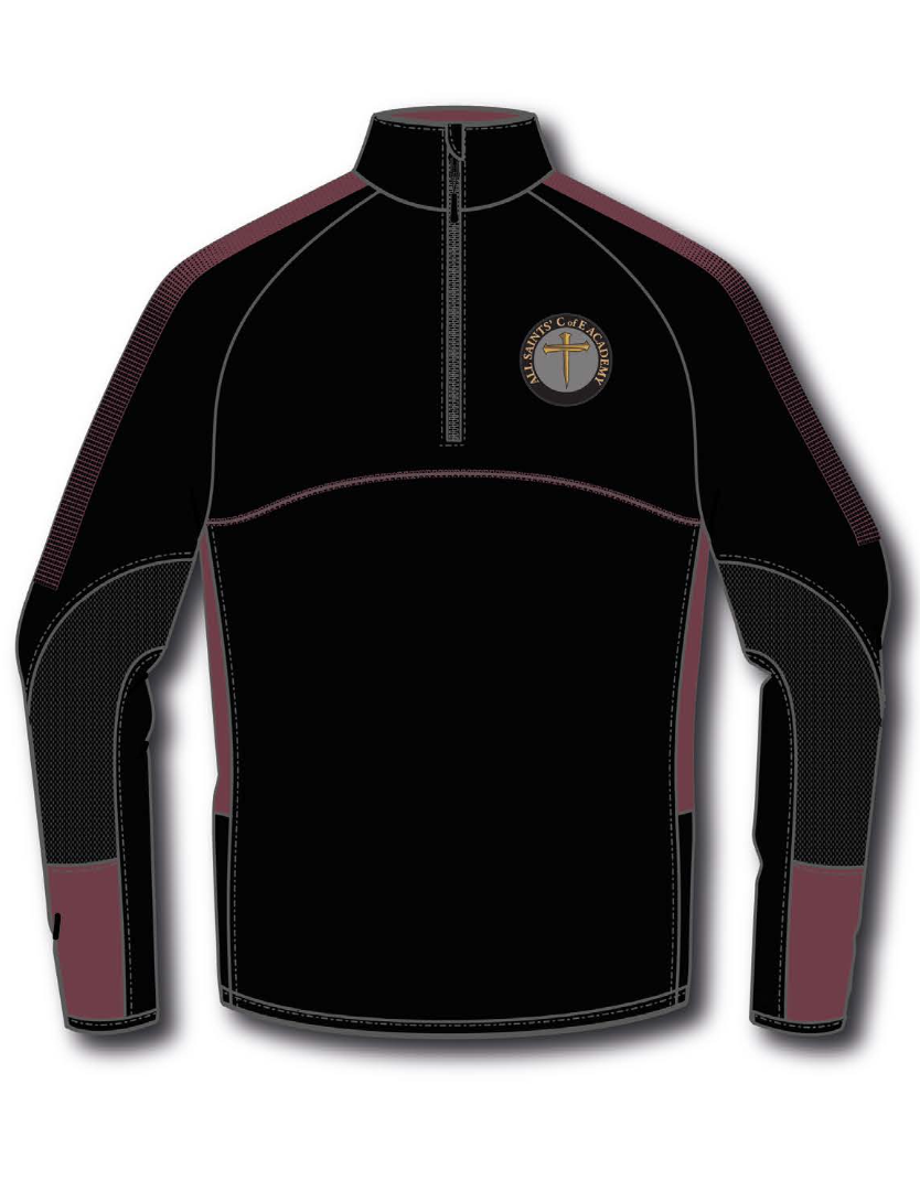 All Saints School PE 1/4 Zip Tracksuit Top