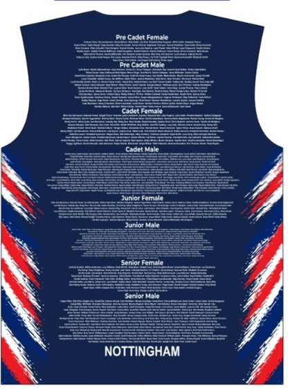 2026 British Championships NAVY  Event T-shirt Competitor Names