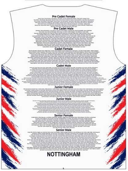 2026  British Championships White  Event T-shirt Competitor Names