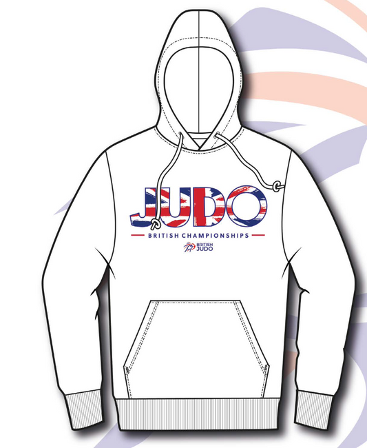 2026 British Judo Championships WHITE Event Names Hoodie Choice of Navy, White, Grey and Red