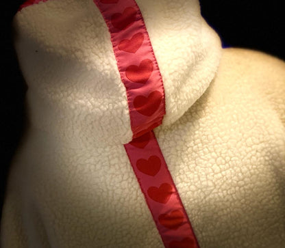 Leisure Lounge Wear- Oversized Double Fur Sherpa Fleece Heart Pink