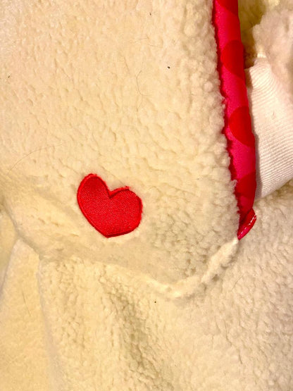 Leisure Lounge Wear- Oversized Double Fur Sherpa Fleece Heart Pink